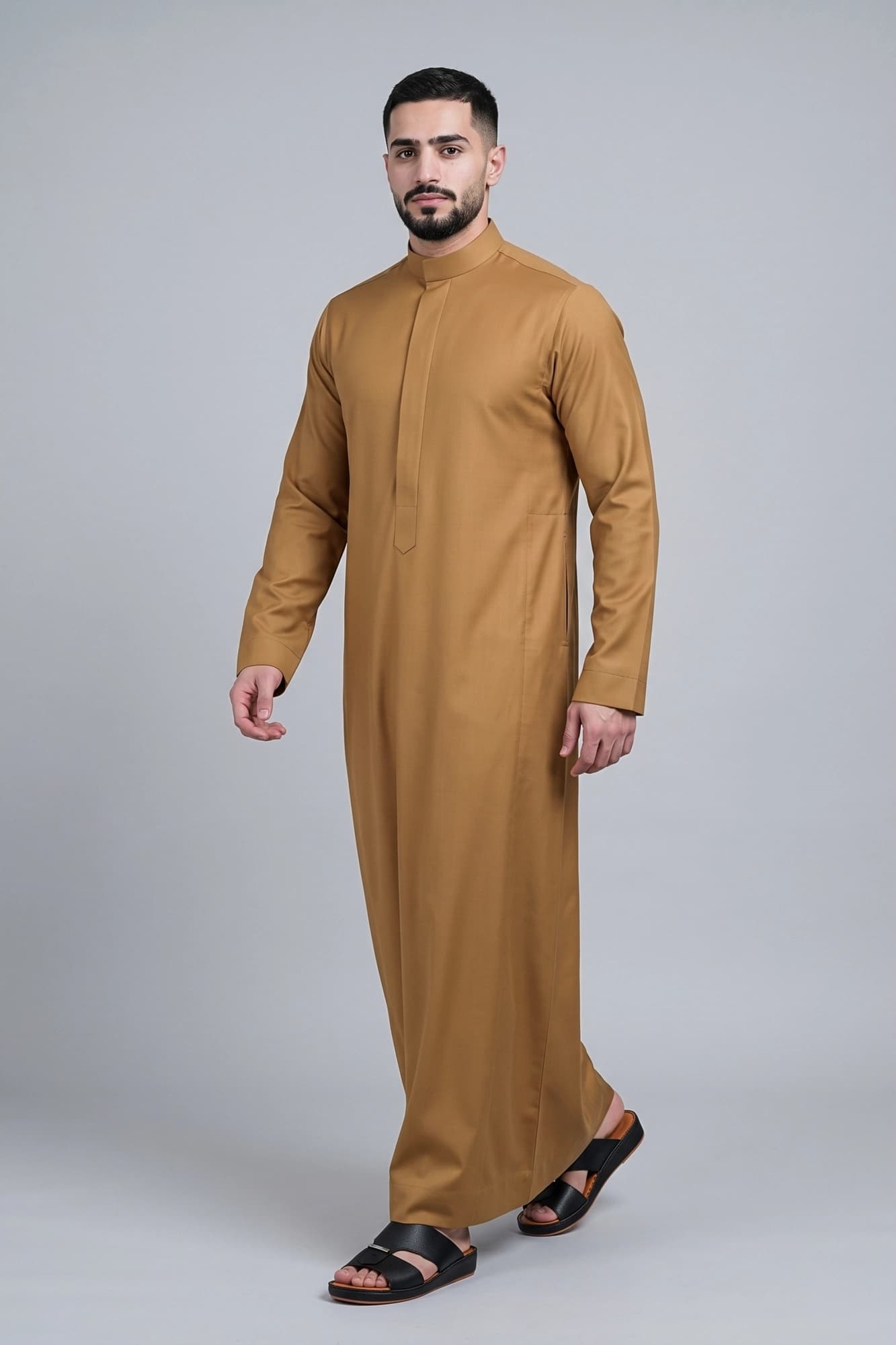 China Wool Gold Ochre Saudi Thobe
