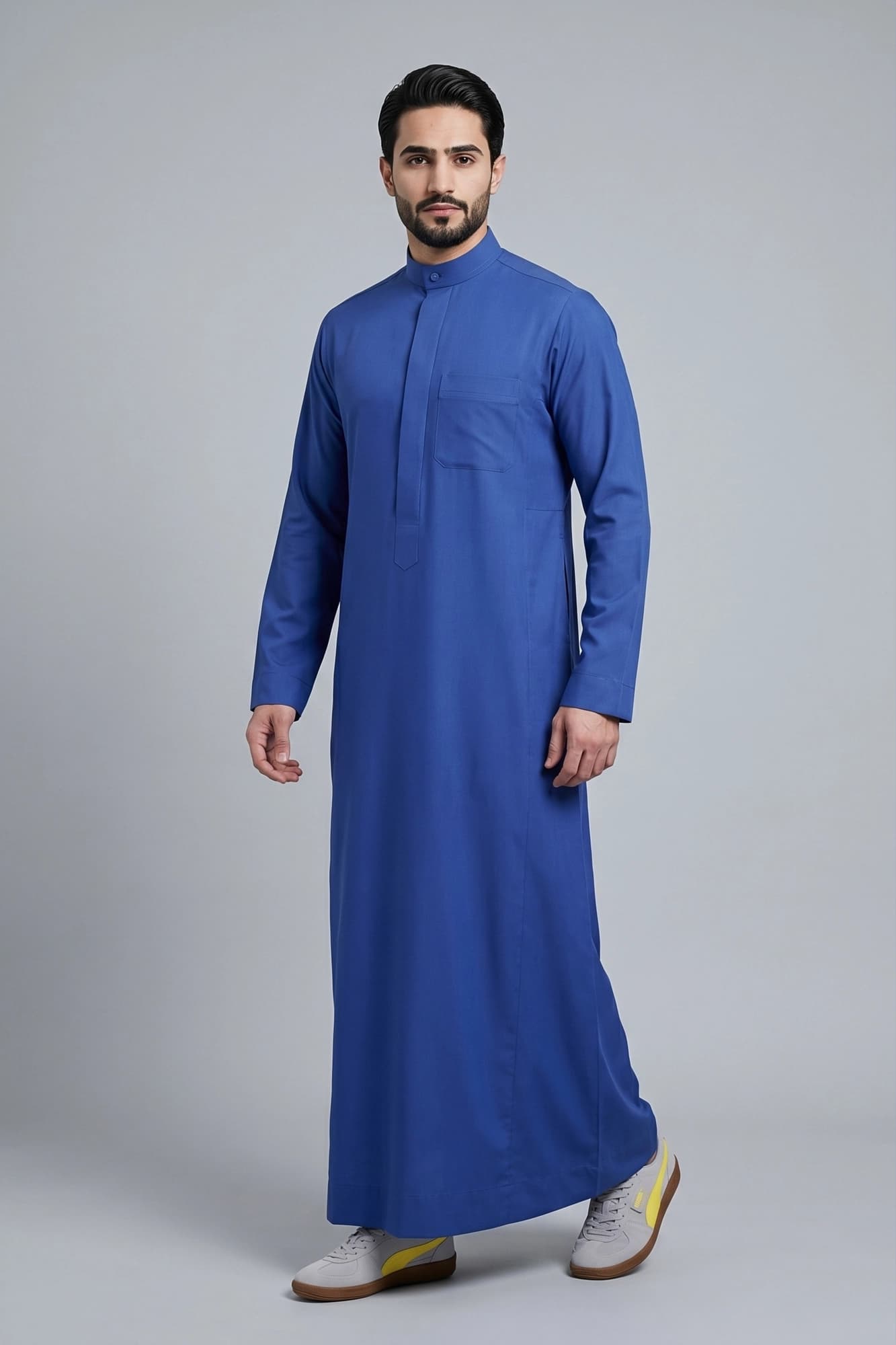Istanbul Blue Kuwaiti Thobe - China Wool